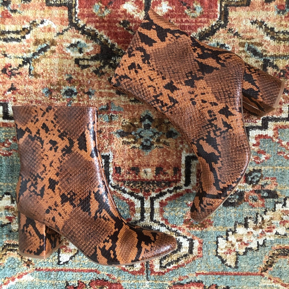 Urban outfitters alana snake skin boot